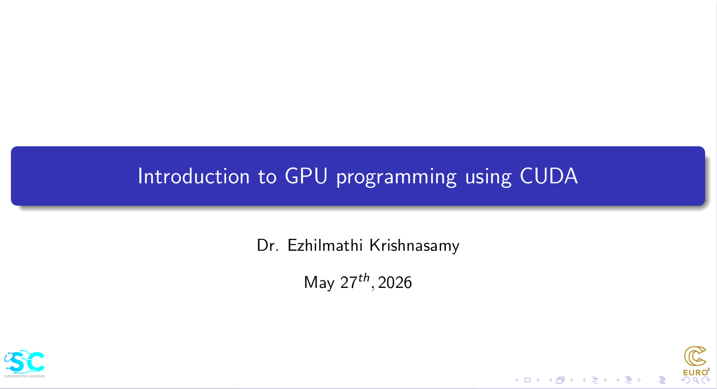 Introduction to CUDA programming