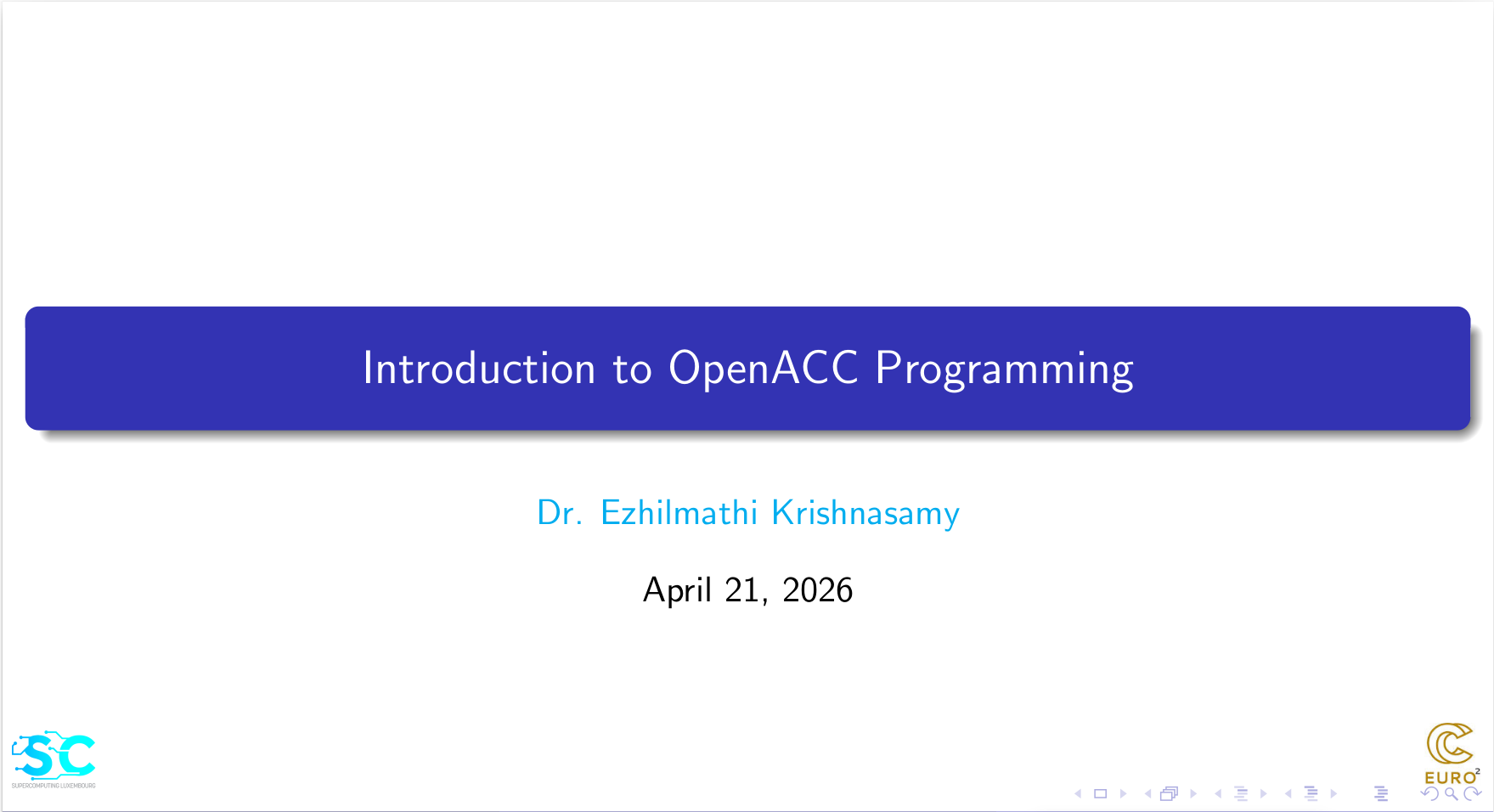 Introduction to OpenACC programming
